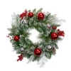 Northlight Flocked Mixed Pine With Ornaments And Berries Artificial Christmas Wreath, 24-Inch, Unlit -Northlight Shop northlight kji28187 00858.1665610428