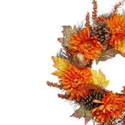 Northlight Mums And Acorns Artificial Floral Twig Wreath, 22-Inch, Unlit -Northlight Shop northlight kji28188 1updated 21193.1665610738