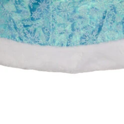 Northlight 48" Light Blue Iridescent Mesh Glittered Snowflakes Christmas Tree Skirt -Northlight Shop northlight l27896 1 35069.1588371055