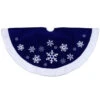 Northlight 48" Blue Velveteen Snowflake Christmas Tree Skirt With Faux Fur Trim 2 Northlight 48" Blue Velveteen Snowflake Christmas Tree Skirt With Faux Fur Trim -Northlight Shop northlight l27897 1 02335.1588357610