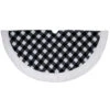 Northlight 48" Black And White Buffalo Plaid Christmas Tree Skirt With High Pile Fleece Trim -Northlight Shop northlight l27901 04542.1665610746
