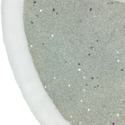 Northlight 20" Silver Glittered Mini Christmas Tree Skirt With White Fur Trim -Northlight Shop northlight l27918 04 30319.1691160923