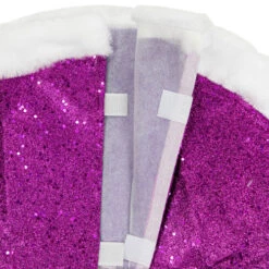 Northlight 20" Magenta Glittered Mini Christmas Tree Skirt With White Fur Trim -Northlight Shop northlight l27920 003 07577.1691161229