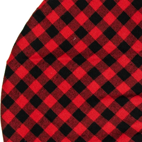 Northlight 20" Red And Black Buffalo Plaid Mini Christmas Tree Skirt 6 Northlight 20" Red And Black Buffalo Plaid Mini Christmas Tree Skirt - Image 4