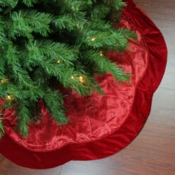 Northlight 48" Red Glittered Swirl Trimmed Christmas Tree Skirt 6 Northlight 48" Red Glittered Swirl Trimmed Christmas Tree Skirt -Northlight Shop northlight l34499 3 26521.1665433296