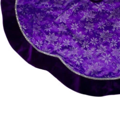 Northlight 48" Purple And Silver Glittered Floral Christmas Tree Skirt 7 Northlight 48" Purple And Silver Glittered Floral Christmas Tree Skirt -Northlight Shop northlight l34936 3 45462.1588359215