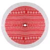 Northlight 48" Red And White Knitted Snowflake Christmas Tree Skirt With Faux Fur Trim -Northlight Shop northlight l35625 2 48365.1588370886