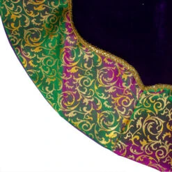 Northlight 48" Purple Velveteen Christmas Tree Skirt With Gold Flourish Two Tone Border -Northlight Shop northlight l85490 3 27045.1664901057