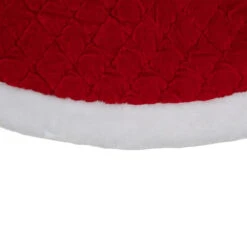 Northlight 48" Red And White Quilted Faux Fur Border Christmas Tree Skirt -Northlight Shop northlight l85492 1 95821.1588355824
