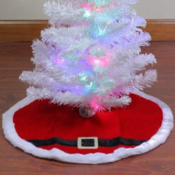Northlight 20" Traditional Red And White Santa Claus Belt Buckle Mini Christmas Tree Skirt -Northlight Shop northlight l85588 3 19269.1665519665