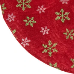 Northlight 20" Metallic Red With Green And White Snowflakes Mini Christmas Tree Skirt 7 Northlight 20" Metallic Red With Green And White Snowflakes Mini Christmas Tree Skirt -Northlight Shop northlight l85594 1 94419.1588350658