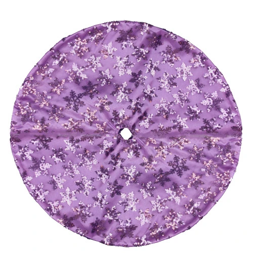 Northlight 20" Purple Sequin Snowflake Mini Christmas Tree Skirt 3 Northlight 20" Purple Sequin Snowflake Mini Christmas Tree Skirt