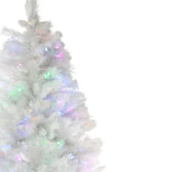 Northlight 6.5' Pre-Lit White Medium Iridescent Pine Artificial Christmas Tree - Multi Function LED Lights -Northlight Shop northlight m35616 2 26163.1587644189