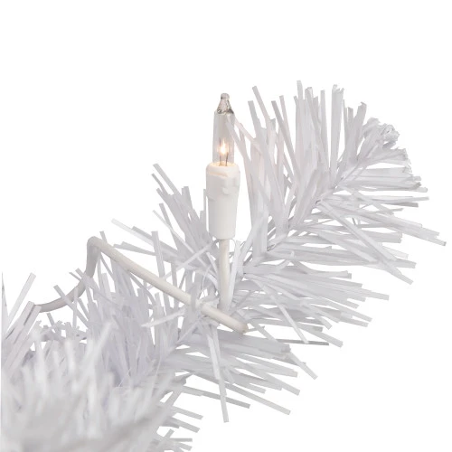 Northlight Pre-Lit White Pine Artificial Christmas Wreath - 24-Inch, Clear Lights 5 Northlight Pre-Lit White Pine Artificial Christmas Wreath - 24-Inch, Clear Lights - Image 3