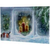 Northlight LED Lighted Snowy Window Pane And Candles Christmas Canvas Wall Art 23.5" X 15.5" -Northlight Shop northlight nj01658 01 89784.1695052435