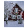 Northlight LED Fiber Optic Lighted Red Snowy Barn House Christmas Wall Art 15.75" X 12" -Northlight Shop northlight nj16535 1 58705.1665346761