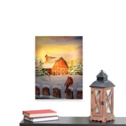 Northlight LED Back Lit Snowy Sunset Barn Scene Christmas Wall Art 15.75" X 12" 9 Northlight LED Back Lit Snowy Sunset Barn Scene Christmas Wall Art 15.75" X 12" -Northlight Shop northlight nj16538 fixed 63681.1588415654