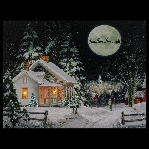 Northlight LED Fiber Optic Lighted Santa Claus Coming To Town Christmas Wall Art 15.75" X 12" 5 Northlight LED Fiber Optic Lighted Santa Claus Coming To Town Christmas Wall Art 15.75" X 12" - Image 3