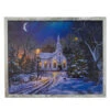 Northlight LED Lighted Church At Night Framed Christmas Canvas Wall Art 19" X 15"