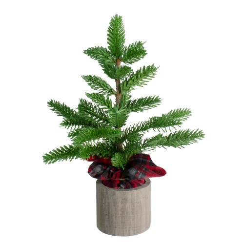 Northlight 1.3' Potted Pine Medium Artificial Tabletop Christmas Tree - Unlit 3 Northlight 1.3' Potted Pine Medium Artificial Tabletop Christmas Tree - Unlit