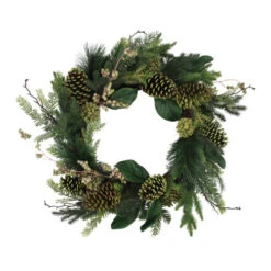 Northlight Berries And Pine Cone Artificial Christmas Wreath - 24-Inch, Unlit
