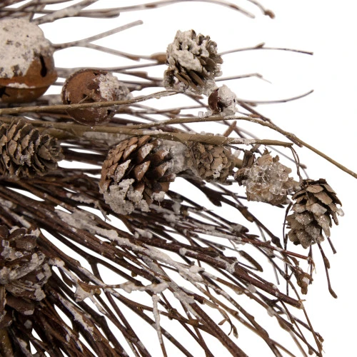 Northlight Iced Pine Cones And Bells Christmas Twig Wreath, 20-Inch, Unlit 4 Northlight Iced Pine Cones And Bells Christmas Twig Wreath, 20-Inch, Unlit - Image 2
