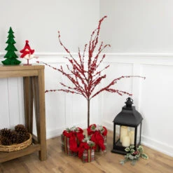 Northlight 50" Artificial Red Berry Christmas Twig Tree With Square Stand, Unlit -Northlight Shop northlight nl00343 styled 28804.1686144238