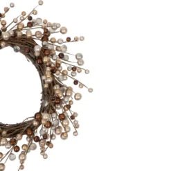 Northlight Burgundy And Silver Ball Christmas Ornament Twig Wreath, 20-Inch, Unlit -Northlight Shop northlight nl00373 2 updated 07668.1655486546