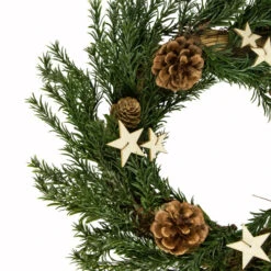 Northlight Pine Cones And Stars Pine Sprig Christmas Wreath, 10-Inch, Unlit 7 Northlight Pine Cones And Stars Pine Sprig Christmas Wreath, 10-Inch, Unlit -Northlight Shop northlight nl00527 2 45462.1588344494