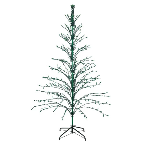 Northlight 6' Pre-Lit Green Cascade Twig Tree Christmas Outdoor Decor - Green Lights 3 Northlight 6' Pre-Lit Green Cascade Twig Tree Christmas Outdoor Decor - Green Lights