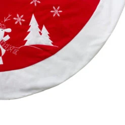 Northlight 48" Red And White Winter Reindeer Embroidered Christmas Tree Skirt -Northlight Shop northlight nl01831 4 updated 40867.1663687955