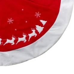 Northlight 48" Red Sleigh And Reindeer Embroidered Christmas Tree Skirt -Northlight Shop northlight nl01832 4 updated 99238.1612412059