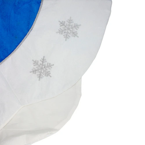 Northlight 21.5" Blue And White Ford Scalloped Mini Christmas Tree Skirt 6 Northlight 21.5" Blue And White Ford Scalloped Mini Christmas Tree Skirt - Image 4