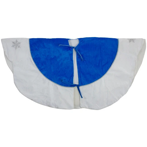 Northlight 21.5" Blue And White Ford Scalloped Mini Christmas Tree Skirt 5 Northlight 21.5" Blue And White Ford Scalloped Mini Christmas Tree Skirt - Image 3
