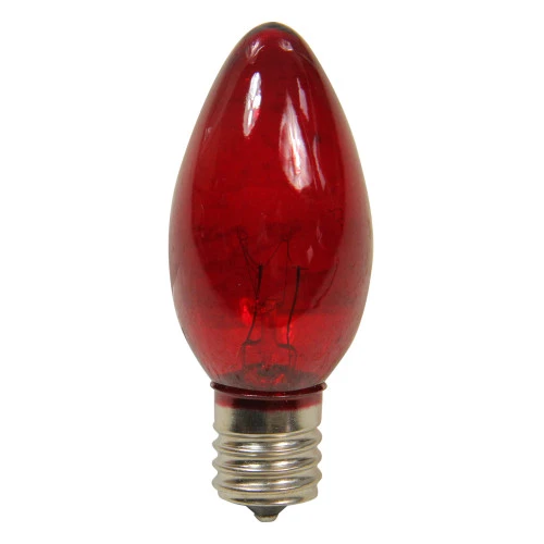 Northlight Pack Of 25 Transparent Red C9 Christmas Replacement Bulbs 4 Northlight Pack Of 25 Transparent Red C9 Christmas Replacement Bulbs - Image 2