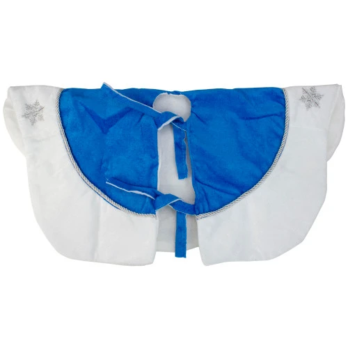 Northlight 45.5" Blue And White Ford Scalloped Christmas Tree Skirt 4 Northlight 45.5" Blue And White Ford Scalloped Christmas Tree Skirt - Image 2