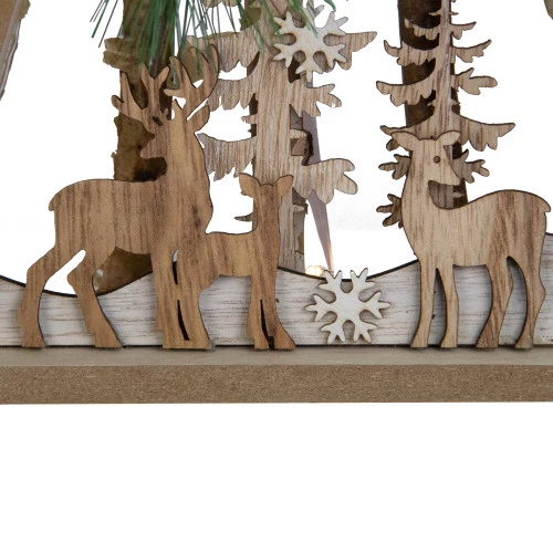 Northlight 11.75" LED Lighted Framed Woodland Deer With Winter Scene Christmas Decoration 5 Northlight 11.75" LED Lighted Framed Woodland Deer With Winter Scene Christmas Decoration - Image 3