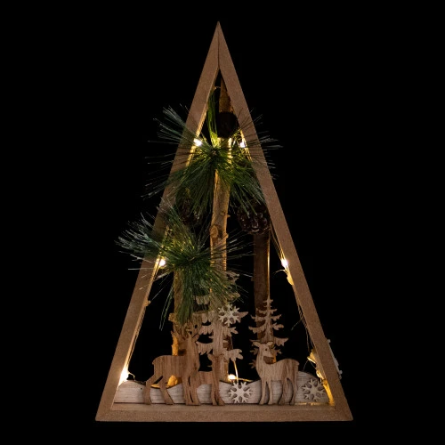 Northlight 11.75" LED Lighted Framed Woodland Deer With Winter Scene Christmas Decoration 4 Northlight 11.75" LED Lighted Framed Woodland Deer With Winter Scene Christmas Decoration - Image 2