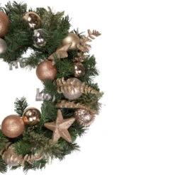 Northlight Pine And Ball Green Artificial Christmas Wreath - 24-Inch, Unlit -Northlight Shop northlight s15742 2 updated 69120.1665610422