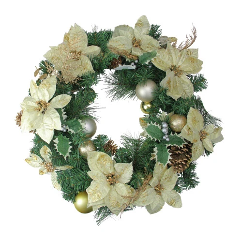 Northlight White And Green Pine Cone Artificial Christmas Wreath - 24-Inch, Unlit 3 Northlight White And Green Pine Cone Artificial Christmas Wreath - 24-Inch, Unlit