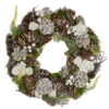 Northlight White Rose And Pine Cones Artificial Christmas Wreath, 13-Inch, Unlit -Northlight Shop northlight sh36200 1 13848.1588355107