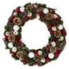 Northlight Frosted Pine Cone And Wooden Rose Artificial Christmas Wreath, 19-Inch, Unlit 2 Northlight Frosted Pine Cone And Wooden Rose Artificial Christmas Wreath, 19-Inch, Unlit -Northlight Shop northlight sh36205 1 53215.1588359031