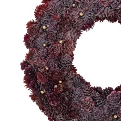 Northlight 12.5" Burgundy Glitter Pine Cone Artificial Christmas Wreath - Unlit -Northlight Shop northlight sh36241 1 57476.1665610432