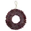 Northlight 12.5" Burgundy Glitter Pine Cone Artificial Christmas Wreath - Unlit -Northlight Shop northlight sh36241 86733.1665610432