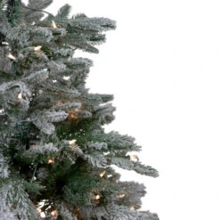 Northlight 4.5' Pre-Lit Flocked Whistler Noble Fir Artificial Christmas Tree, Clear Lights -Northlight Shop northlight sp15024 1 22931.1587645151