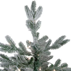 Northlight 4.5' Pre-Lit Flocked Whistler Noble Fir Artificial Christmas Tree, Clear Lights -Northlight Shop northlight sp15024 2 76260.1587645151