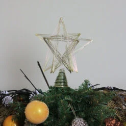 Northlight 10" Gold 3D Geometric Star Christmas Tree Topper -Northlight Shop northlight tr15162 styled 90471.1587644187
