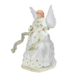 Kurt Adler 16" Lighted Gold Fiber Optic Animated Porcelain Angel Christmas Tree Topper -Northlight Shop northlight ul2184 99880.1588406574
