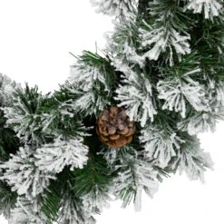 Northlight 36" Snowy Flocked Angel Pine With Pine Cones Artificial Christmas Wreath - Unlit -Northlight Shop northlight v039812c20v03982 02 53112.1692025708