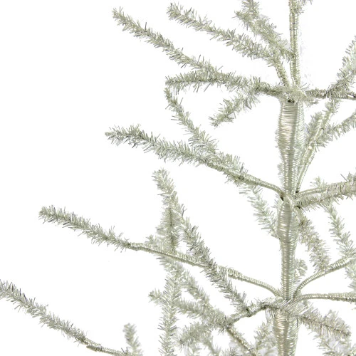 Northlight 3' Full Champagne Tinsel Artificial Christmas Twig Tree - Unlit 4 Northlight 3' Full Champagne Tinsel Artificial Christmas Twig Tree - Unlit - Image 2